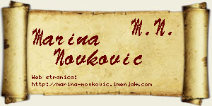 Marina Novković vizit kartica
